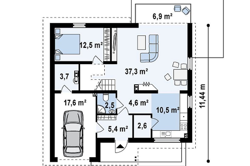 ДОМ ИЗ ГАЗОБЕТОНА ГД-165