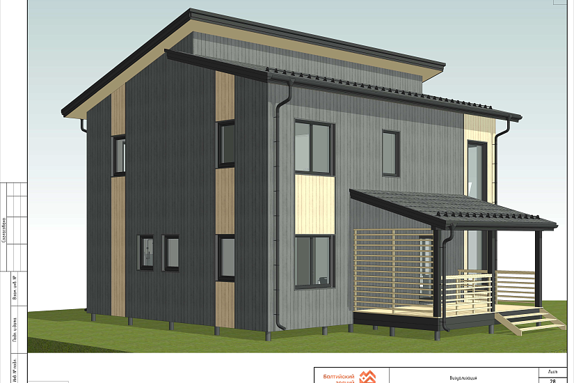 Дом-каркас200мм-10500х13000мм-2эт-АР