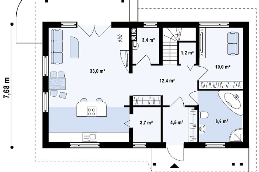 ДОМ ИЗ ГАЗОБЕТОНА ГД-129