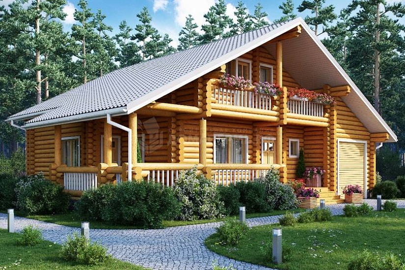  Дом из бревна ОБ-210