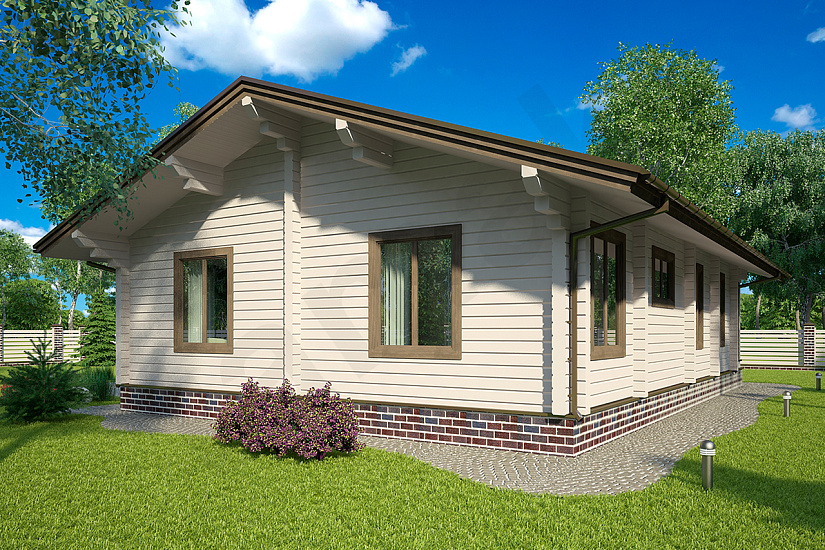 Проект дома из бруса №355
