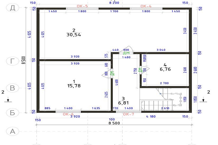 Дом-каркасный-1,5этажа-8500х10000-АР