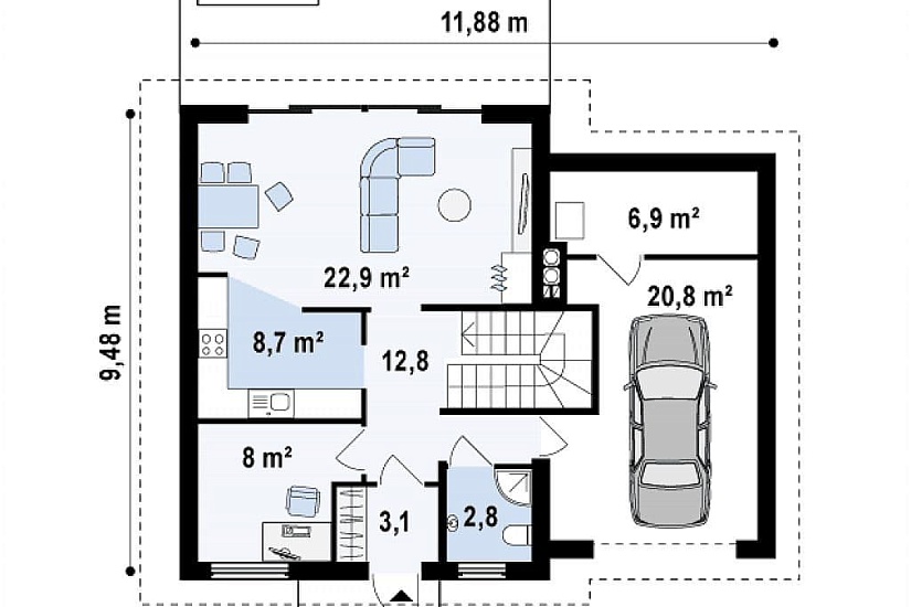 Каркасный дом КД-139
