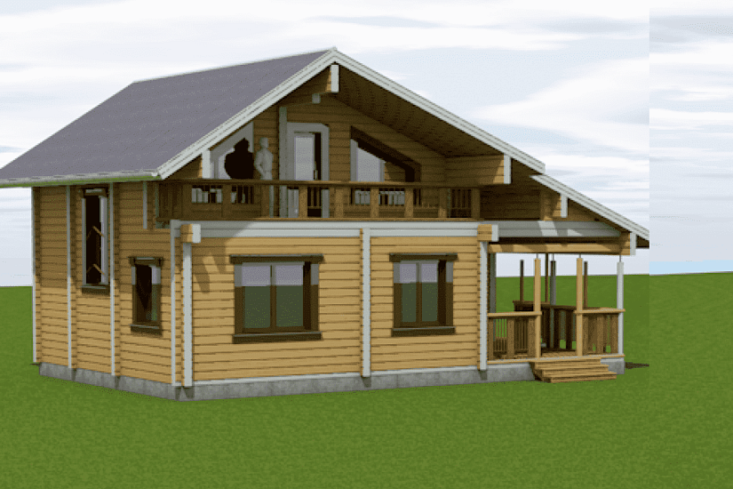 Дом-брус150х150мм-11000х7000мм-1,5эт-АР