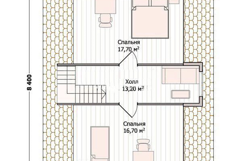 Дом из профилированного бруса ПБ-106