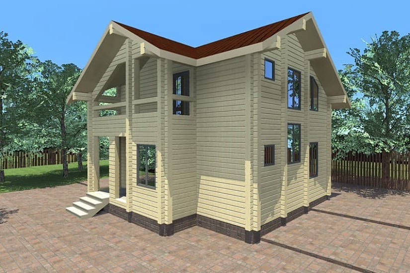 2-х эт. дом из клееного бруса