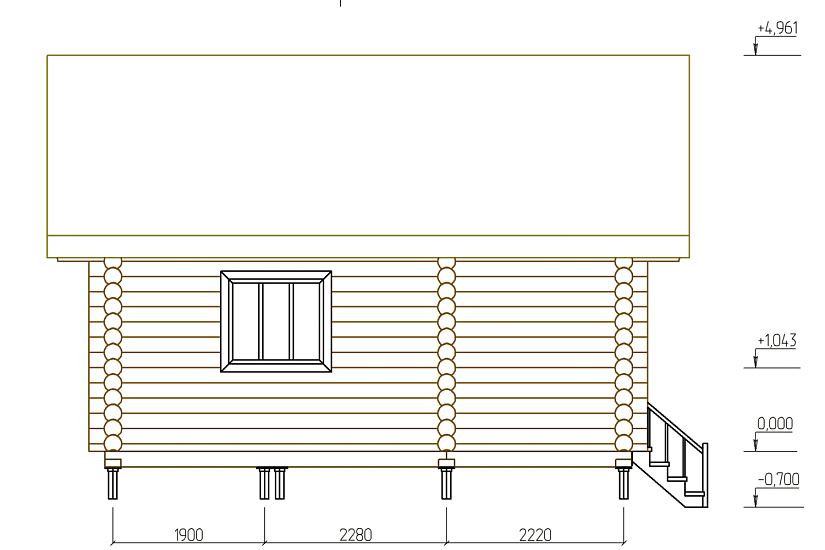 Баня-бревно220мм-1эт-7700х6400мм-КР Баня-бревно220мм-1эт-7700х6400мм-КР