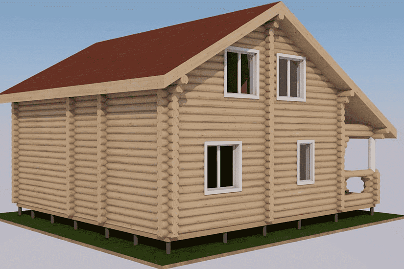 Дом-бревно260-10500х9600мм-1,5эт-АР