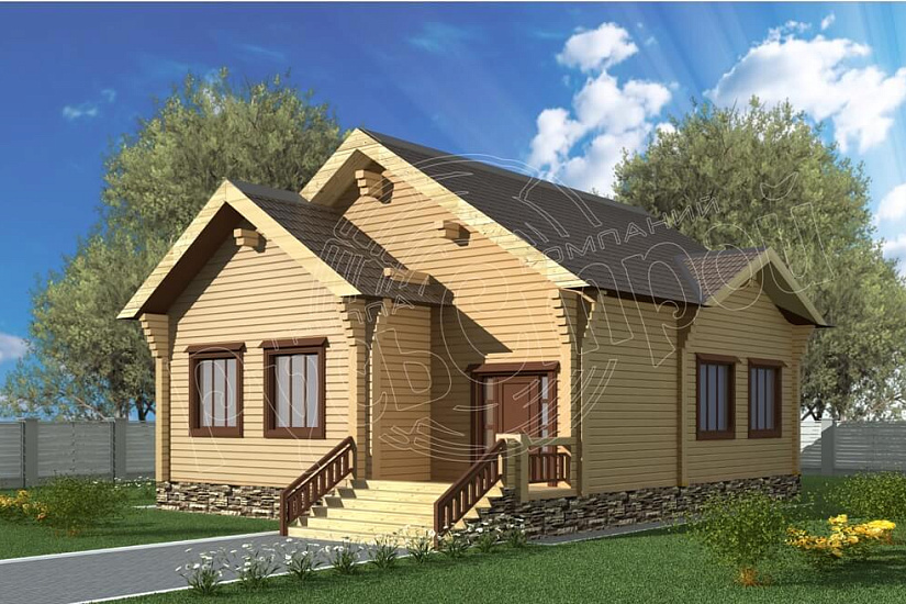 ПРОЕКТ Д-34 ДОМ ИЗ ПРОФИЛИРОВАННОГО БРУСА