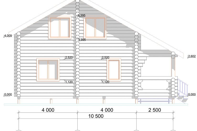 Дом-бревно260-10500х9600мм-1,5эт-АР