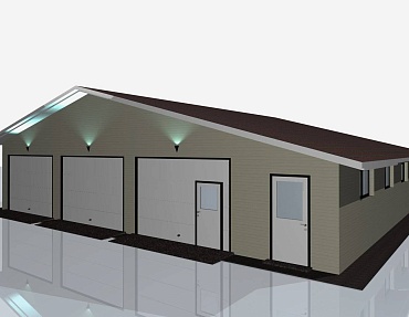 Строительство одноэтажного гаража на шесть автомобилей