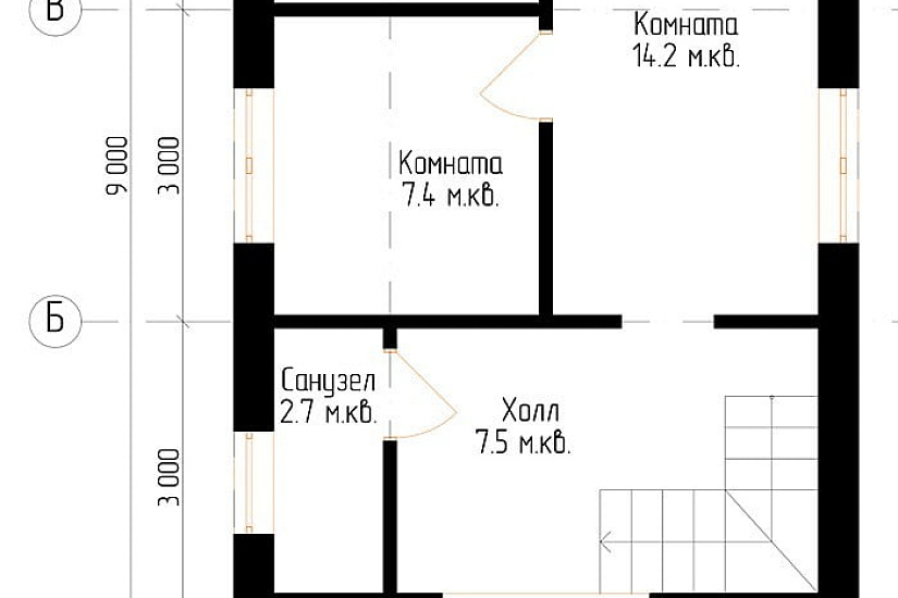 Дачный дом №10 6x9 м Дачный дом №10 6x9 м