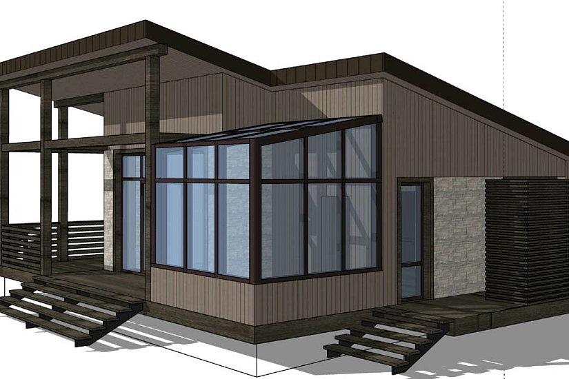 Летний домик-каркас200мм-12800х11040мм-АР Летний домик-каркас200мм-12800х11040мм-АР