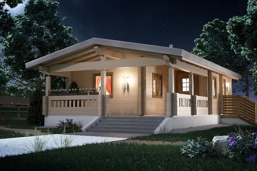 Проект дома из бруса №523 Проект дома из бруса №523