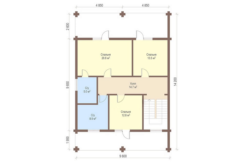  Дом из бревна ОБ-213