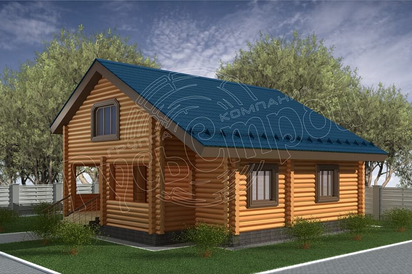 ПРОЕКТ Д-30 ДОМ ИЗ ОЦИЛИНДРОВАННОГО БРЕВНА