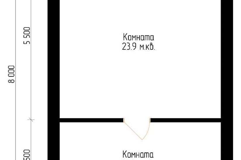 Дачный дом №12 8x8 м Дачный дом №12 8x8 м