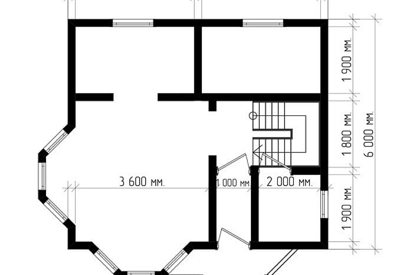 Дом из бруса №33 8x7 м Дом из бруса №33 8x7 м