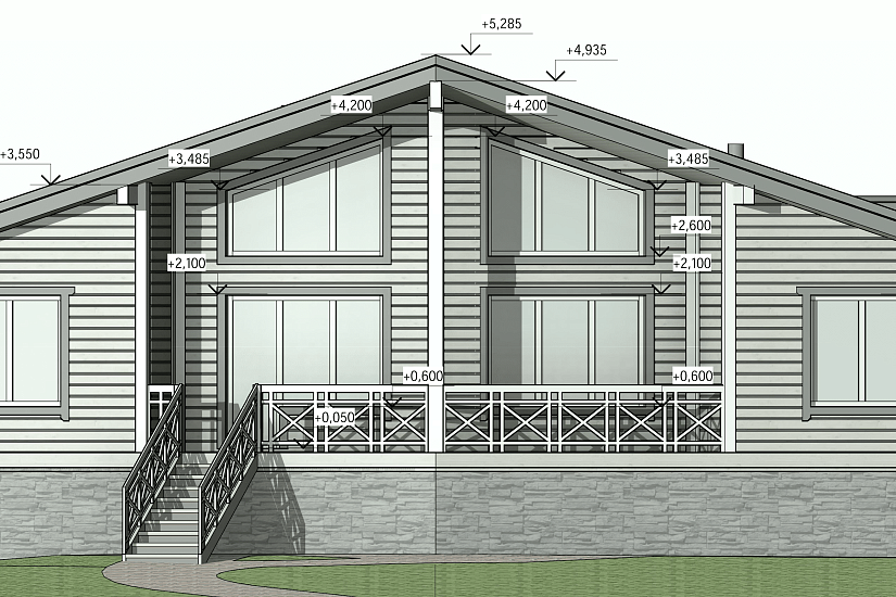 Дом-каркас 200мм-9350х15160мм-1эт-АР