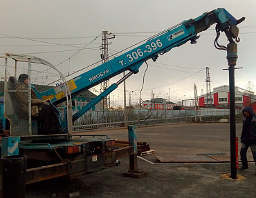 Устройство фундамента навеса над перроном ж/д станции «Рузаевка»