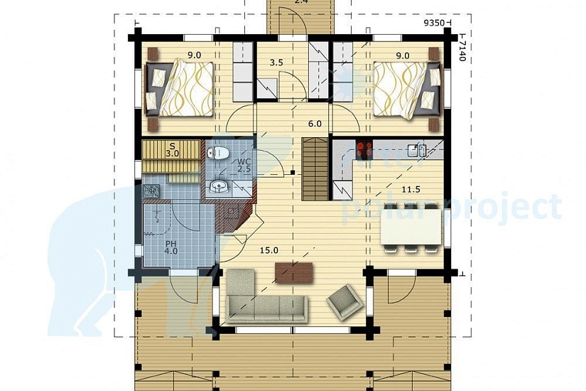 Проект дома POLAR 100 Проект дома POLAR 100