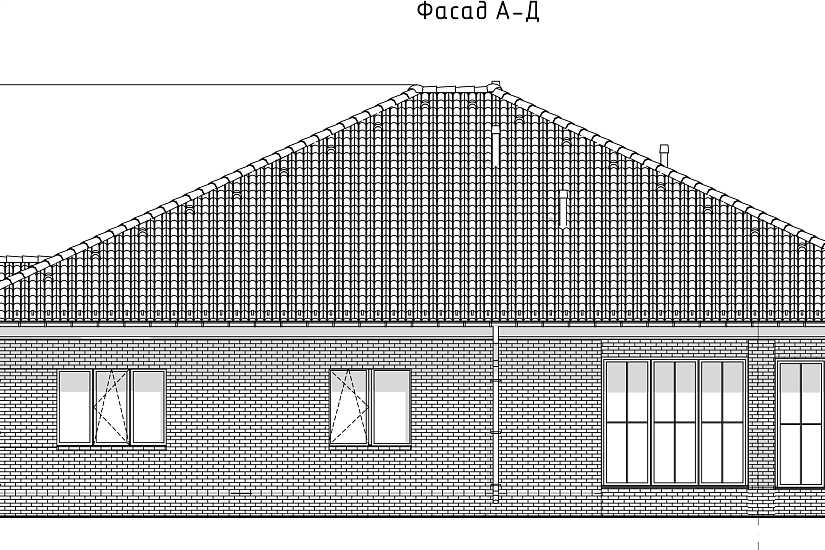 Жилой дом-блочный 390мм-17955х8995мм-1эт-АР-КР