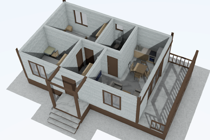 Дом-панельно-каркасный-1этаж-11000х7200-ЭП