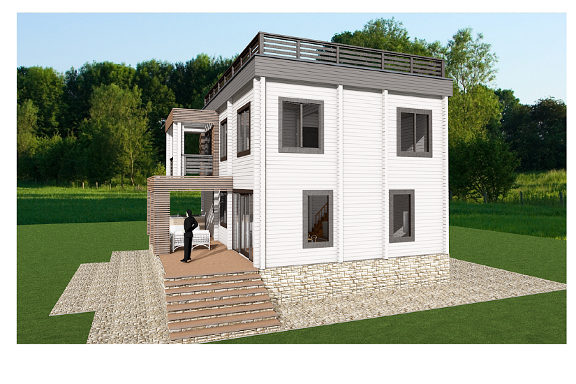 Дом-профбрус145х145-2эт-11000х12500-ЭП Дом-профбрус145х145-2эт-11000х12500-ЭП