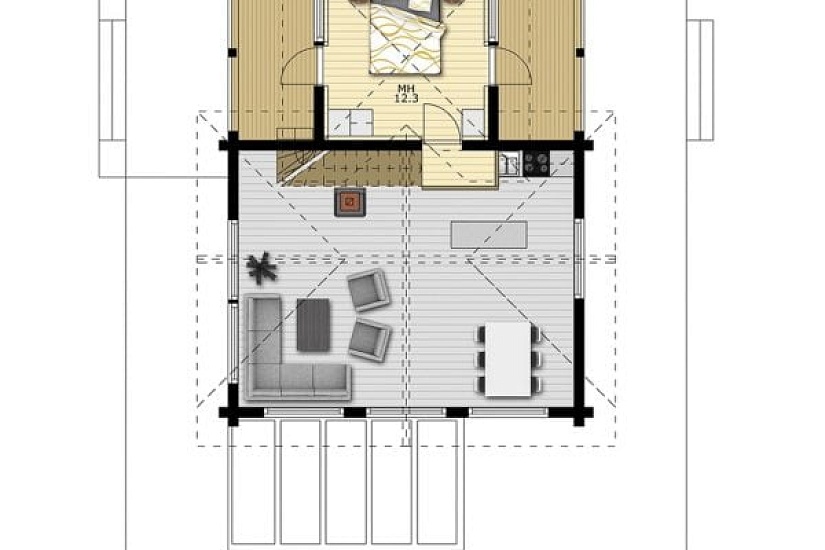 Дом из бруса Башнефть 100