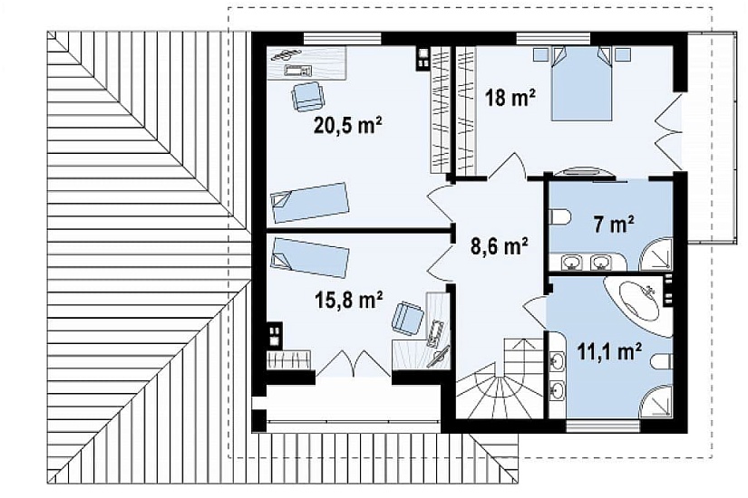 Каркасный дом КД-207 Каркасный дом КД-207