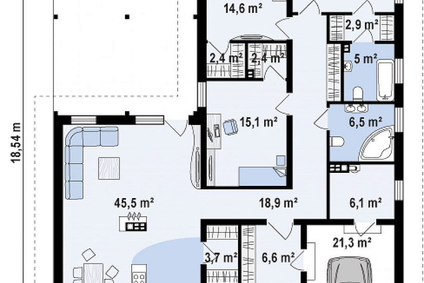 ДОМ ИЗ ГАЗОБЕТОНА ГД-164б