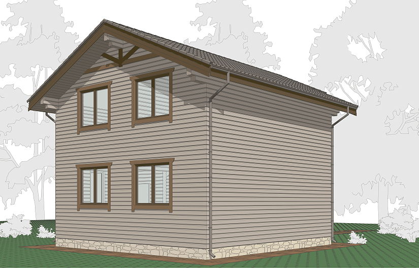 Дом-брус200х150мм-8000х9500мм-1,5эт-АР Дом-брус200х150мм-8000х9500мм-1,5эт-АР