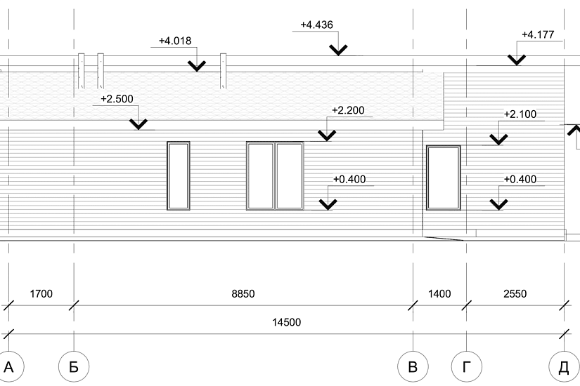 Дом-каркас200мм-8400х14500мм-1эт-АР