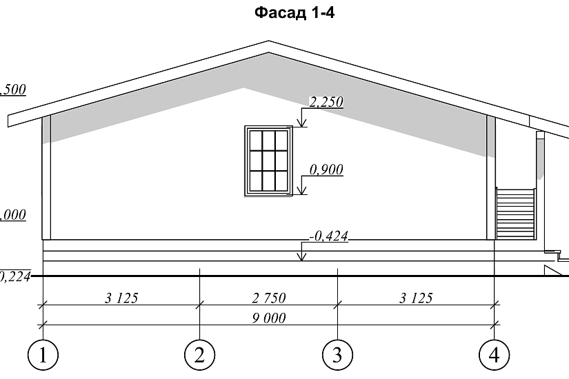 Жилой дом-каркас-1эт-9000х13000мм-АР