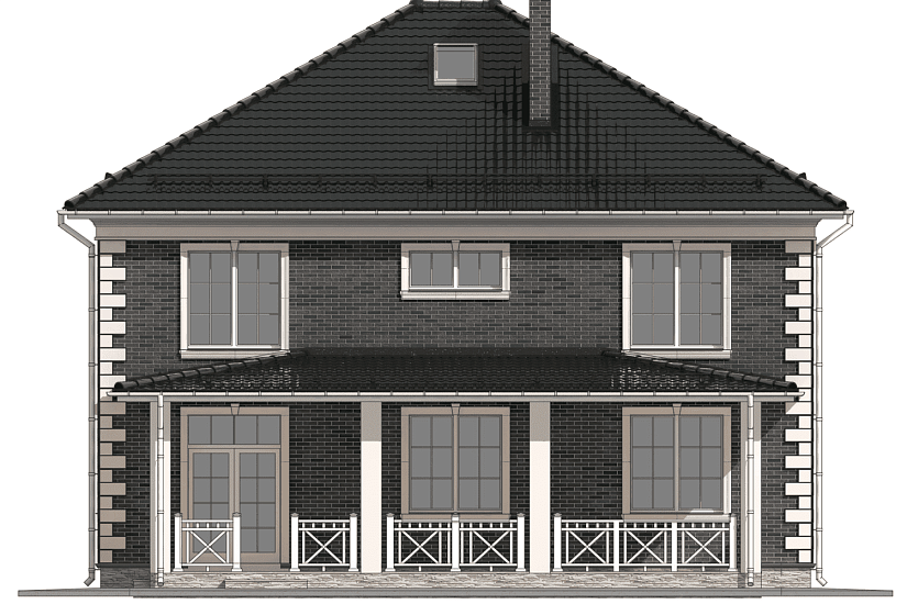 Дом-газосиликатные блоки 400 мм-11900х15300мм-2эт.-АР-РП