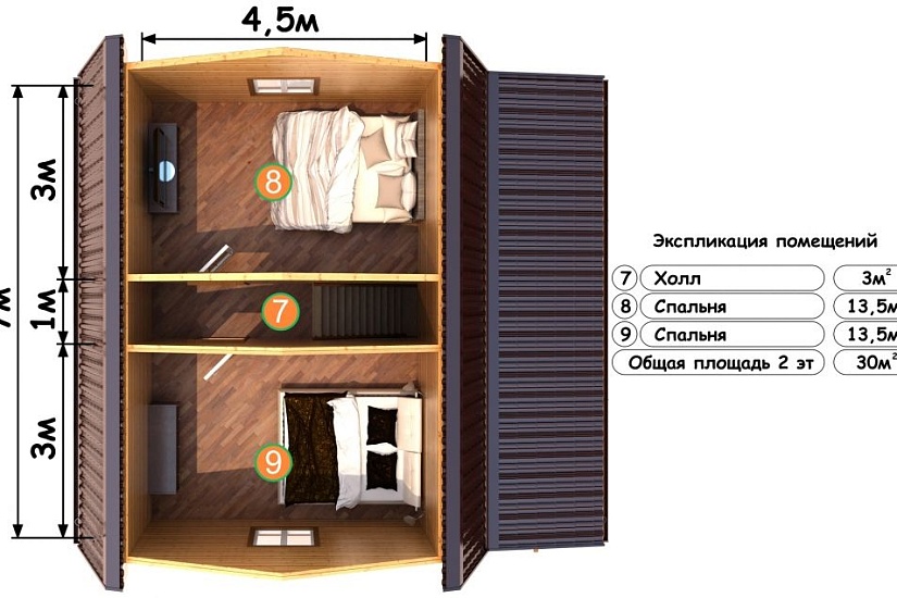 ДОМ ИЗ БРУСА ДБр-86