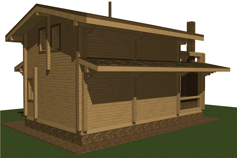 Дом-брус190х140-10190х5500мм-1,5эт-АР