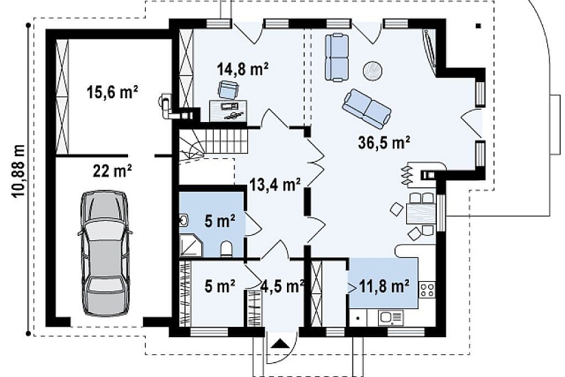 ДОМ ИЗ ГАЗОБЕТОНА ГД-185б