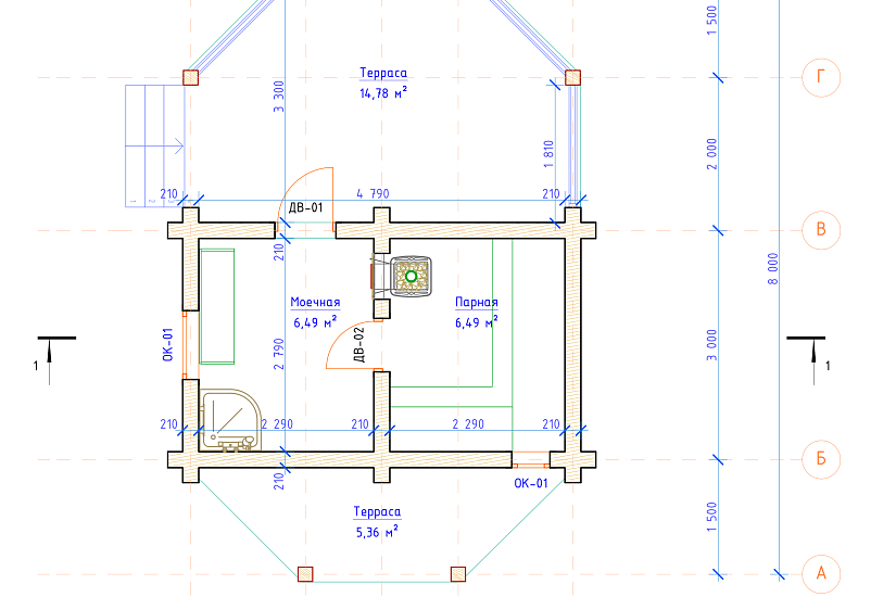 Баня-бревно-5000х8000-ЭП