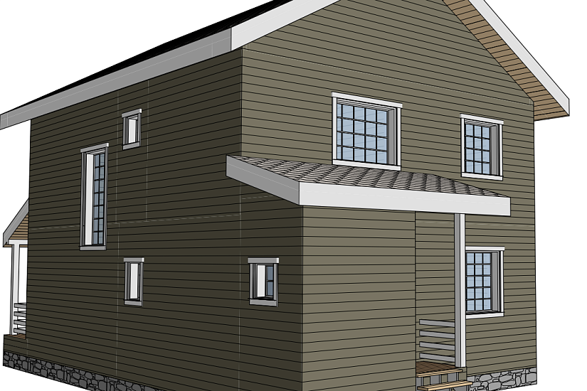 Жилой дом-каркас-8000х13520-2эт-АР-КР Жилой дом-каркас-8000х13520-2эт-АР-КР