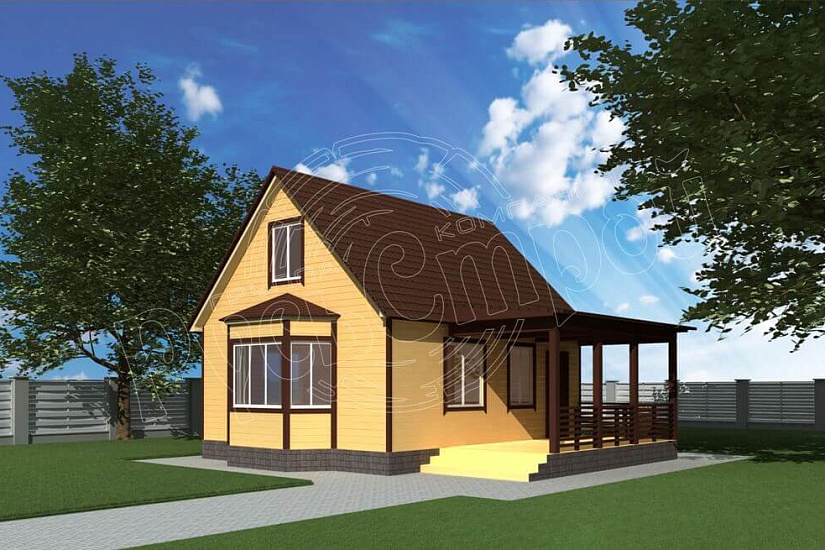 ПРОЕКТ Д-12 ДОМ ИЗ ПРОФИЛИРОВАННОГО БРУСА