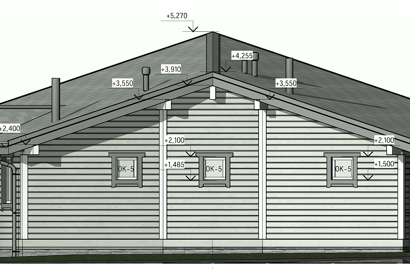 Дом-каркас 200мм-9350х15160мм-1эт-АР