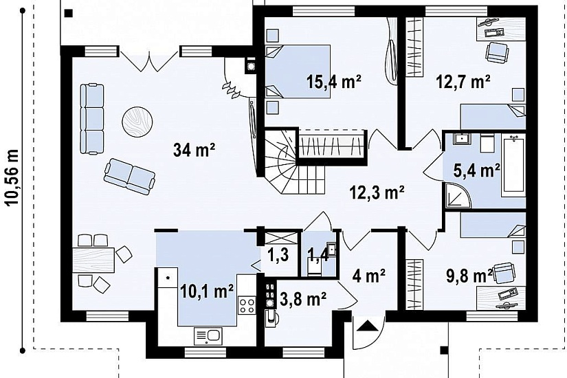 ДОМ ИЗ ГАЗОБЕТОНА ГД-178б