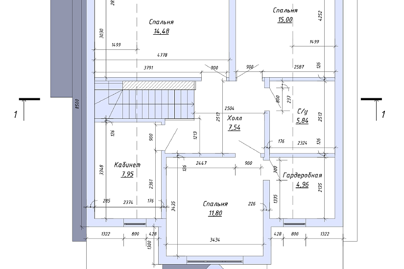 Дом-каркас-285мм-10500х9100-ЭП