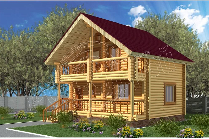 ПРОЕКТ Д-31 ДОМ ИЗ ОЦИЛИНДРОВАННОГО БРЕВНА