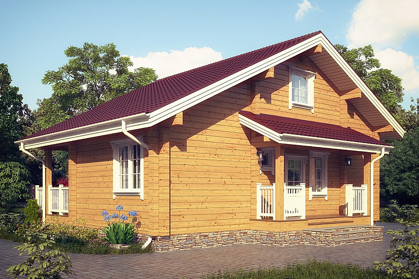 Проект дома из бруса №340