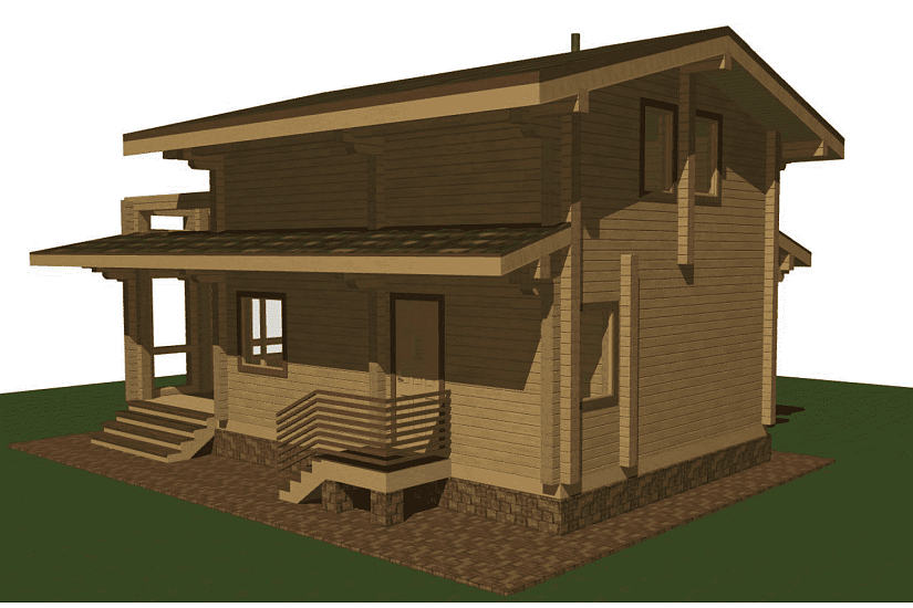 Дом-брус190х140-10190х5500мм-1,5эт-АР