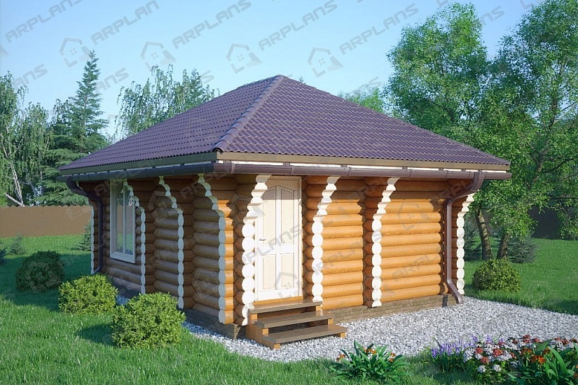 Проект бани Б-045 (27.64 кв.м)