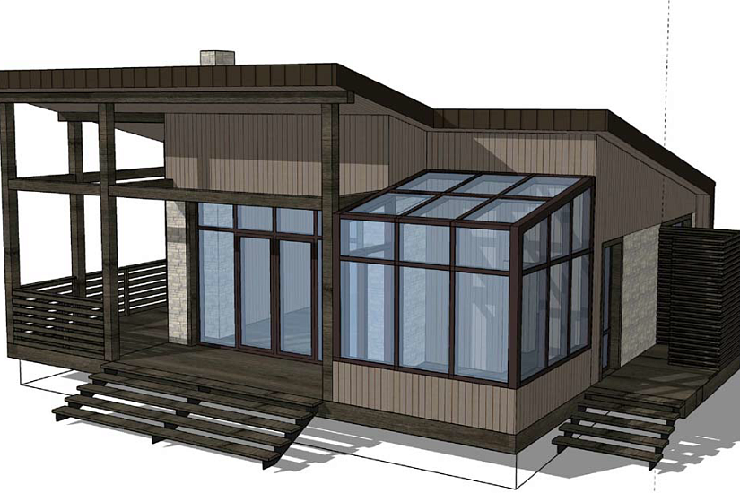 Летний домик-каркас200мм-12800х11040мм-АР Летний домик-каркас200мм-12800х11040мм-АР