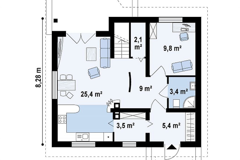 ДОМ ИЗ ГАЗОБЕТОНА ГД-97б